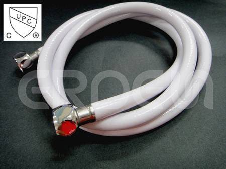 美國UPC與CUPC認證PVC塑膠白色衛浴軟管